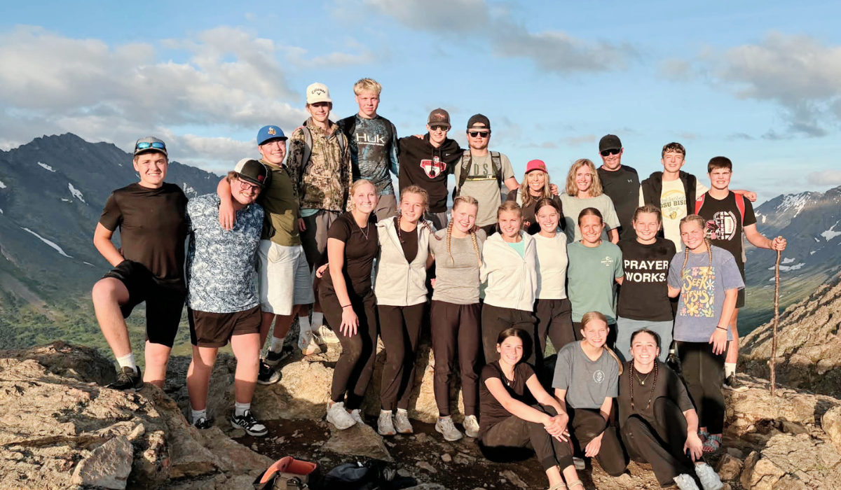 Youth together during a faith-building experience